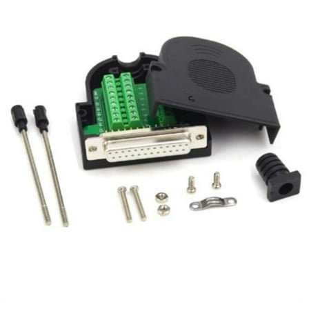 1pc DB25 Breakout Connector Solderless 25 Pin D-SUB RS232 Connector 3 9 VGA Male Female Plug,1 x M2506 Female Plug,Black