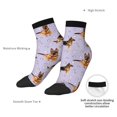 thumbnail image 6 of Rateoe German Shepherd Dog Pattern Quarter Crew Socks,Toe Seamed Ankle Socks,Cotton Cushioned Breathable Athletic Crew Sports Socks, 6 of 7