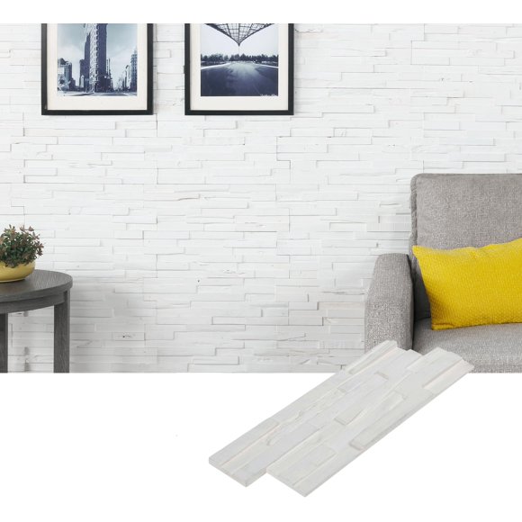 WoodyWalls 3D Wall Panels | Wood Planks are Made from 100% Reclaimed Wood | Each Wood Panel is Handmade | Set of 10 Reclaimed Wood Planks for Rustic Wall Decor | DIY Wood Panels (9.5 sq.ft.) Igloo