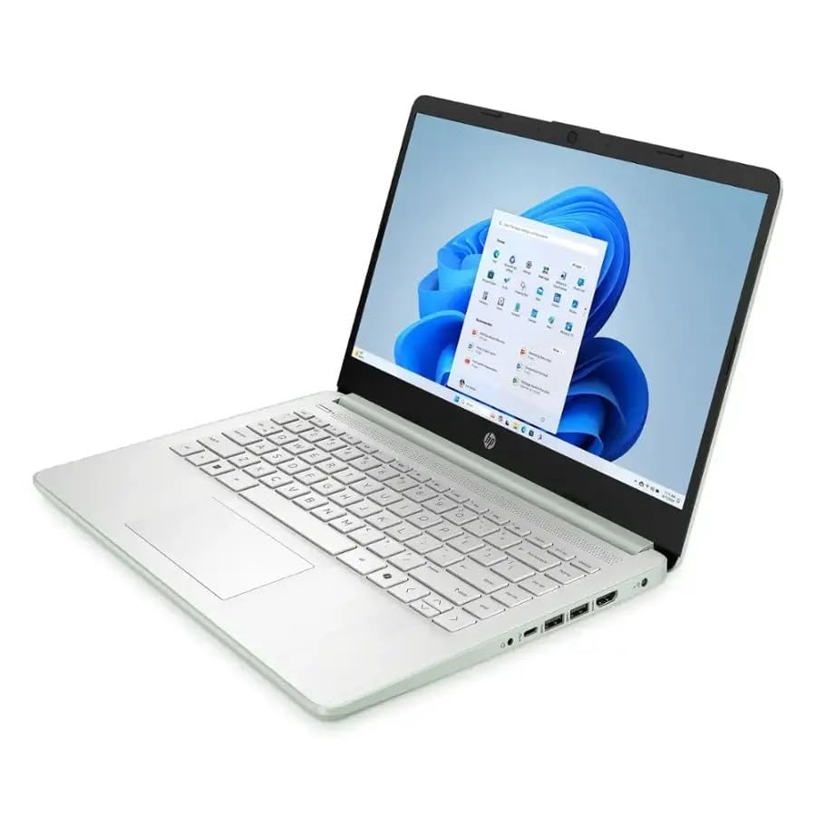 HP 14" Student-Laptop, Intel Processor N150(Up to 3.6GHz) 8GB RAM 384GB Storage(128GB UFC + 256GB Ghost Manta SD Card) Computer with Wi-Fi 6 Win11 Willow Green