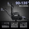 thumbnail image 5 of Bossin Big and Tall Gaming Chair 400lb Weight Capacity,Gamer Chairs for Adults,Video Game Chair wth Footrest,Racing Style Computer Gamer Chair with Headrest and Lumbar Support, 5 of 8