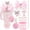 Pink Peony, variant on Accessories Set for Stanley Cup,Letter Stickers Bling Straw Topper for 40/30/20 oz Tumbler: Bow Charms, Butterfly Cap, Pearl Strap, Silicone Boot, Accessories for Stanley Quencher H2.0