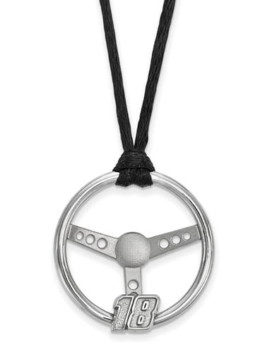 Lex & Lu LogoArt Sterling Silver Kentucky Derby Small Enamel Disc Pendant Necklace