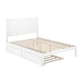 thumbnail image 3 of AFI NoHo 14" Queen Wood Platform Bed Frame with Twin XL Trundle, White, 3 of 7
