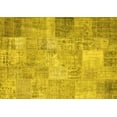thumbnail image 1 of Ahgly Company Machine Washable Indoor Rectangle Patchwork Yellow Transitional Area Rugs, 7' x 10', 1 of 4
