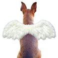 thumbnail image 3 of White Angel Wings Dog Costume, Medium Pet Christmas Dress Up, Adjustable Plush Strap Outfit with 53cm Wing Length for Photo Party, 3 of 10
