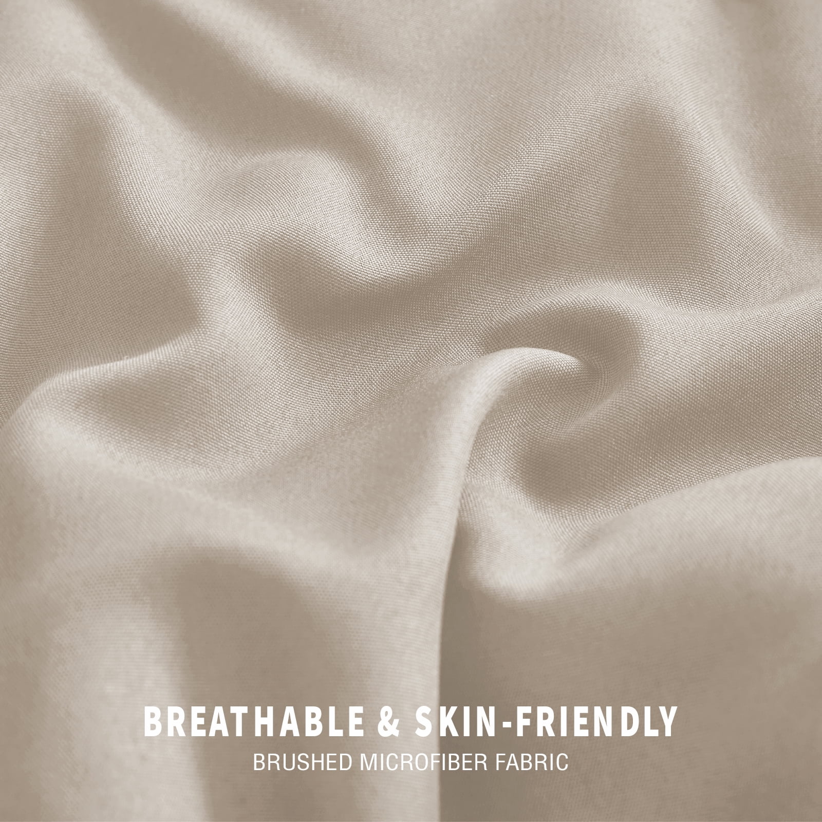 Exclusivo Mezcla Lightweight Reversible 3-Piece Comforter Set All Seasons, Down Alternative Comforter with 2 Pillow Shams, King Size, Beige/White