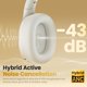 thumbnail image 2 of Auriculares HAYLOU S30 Hybrid ANC para colocar sobre las orejas Bluetooth 5.4, 2 of 6