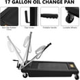 thumbnail image 3 of Telyswee 17 Gallon Oil Drain Pan with Manual Pump & 7.5 ft Hose, Low Profile & T Folding Handle Oil Drain Cart for Truck Cars SUVs, 3 of 9