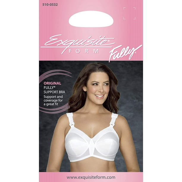 Exquisite Form Fully Womens Front Close Longline Bra 5107530, 34 B