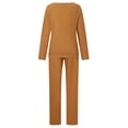 thumbnail image 4 of EYIIYE Family Matching Christmas Pajamas, Baby Romper/Gingerbread Man Bow Decor Print Tops and Pants Sleepwear Set, 4 of 10
