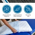 thumbnail image 3 of BodyMed Disposable Pillowcases (Tissue/Poly) – Disposable Pillow Cases – Medical Paper Pillowcases – Case of 100 – 21" x 30" – Blue, 3 of 6