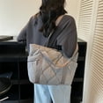 thumbnail image 6 of Large Tote Bag for Women with Zipper, Lightweight Puffy Tote Bag Quilted Shoulder Bag Handbag for Travel, Work, Gym, 6 of 10