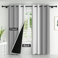 thumbnail image 2 of Lfeey Gray Blackout Curtains 96 Inches Long, Room Darkening Grommet Curtains Drapes, 2 Panels Set, 2 of 6