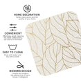 thumbnail image 3 of Zufioo Elegant Gold Leaf Pattern Print Leather Coaster Set, Decorative PVC Coasters 4-pack - Scald and Stain-resistant, Suitable for Home, Cafes, Restaurants-Square, 3 of 6
