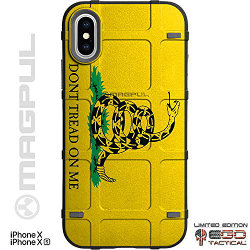 Limited Edition Customized Prints By Ego Tactical Over A Magpul Mag1094 Bump Case For Apple Iphone X Xs 5 8 Gadsden Flag Yellow Walmart Com Walmart Com