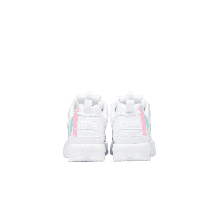 Women's Fila Disruptor II Stripe White/Cotton Candy/Dream Blue