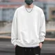thumbnail image 3 of Sudaderas para hombre de algodón, ropa holgada para hombre, sudadera negra con capucha, ropa de calle sin capucha, overfit, sencilla, color pastel, cálida, 3 of 5