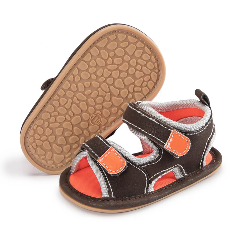 KIDSUN Baby Girls Boys Sandals Infant Summer Beach Shoes Anti Slip Rubber Sole Outdoor First Walking Crib Shoes 