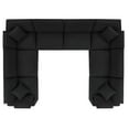 thumbnail image 3 of Modway Commix 8-Piece Upholstered Boucle Fabric Sectional Sofa in Black, 3 of 5