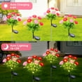 thumbnail image 5 of Qoosea Solar Lights Outdoor Waterproof, Yard Decorations Outdoor Solar Light up Flowers Solar Yard Lights, 2 pack Outdoor Solar Flowers Lights for Yard Garden Patio Home Decor, 5 of 8