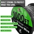 thumbnail image 2 of Dog Fence Wire for Electric Dog Fence System, 18 Gauge Pro Grade Wire, Easy to Install, Compatible with reputable Underground Fence Brands, Durable and Thick Wire 1000 FT, 2 of 8