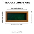 thumbnail image 4 of 12x24 Honey Pecan Shadowbox Frame - Interior Size 12x24 with 3/4" Usable Depth - Forest Green Acid-Free Suede Backing, 4 of 6