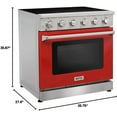thumbnail image 3 of KOSTCH 36in. Electric Range in Stainless Steel with 6.0 Cu ft Convection Oven and 5 Cooktop Burners, Red door, 3 of 11