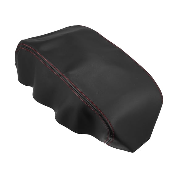 Unique Bargains Microfiber Leather Car Armrest Cover for Nissan Maxima 09-14 Red Stitches