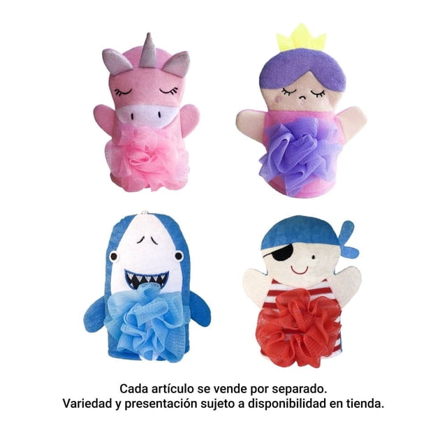 Guante de baño Hello Beauty figuras varios modelos 1 pza
