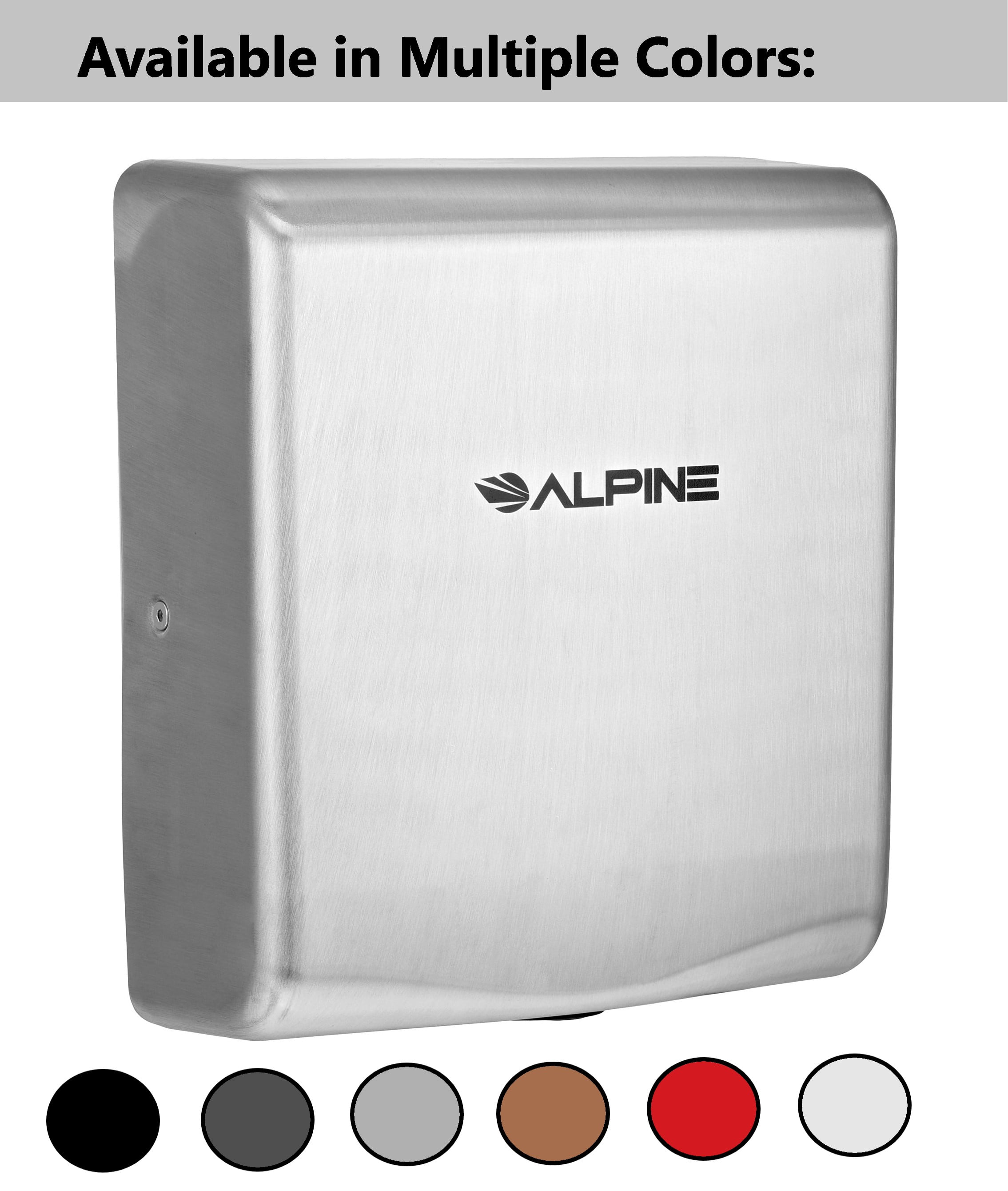 Alpine Willow Commercial Hand Dryer, Automatic, High Speed, Electric,  Brushed Stainless Steel Finish - Walmart.com