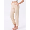 thumbnail image 2 of DARING DIVA Women's Cotton Knit Ribbed Elastic Waist Loungewear M Beige, 2 of 7