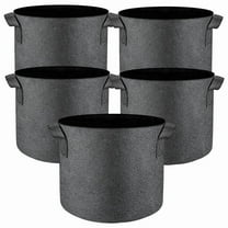 5 Pcs Grow Bags 5 Gallon Plant Grow Bags Multi-Purpose Nonwoven Fabric Pots with Handle mj4501