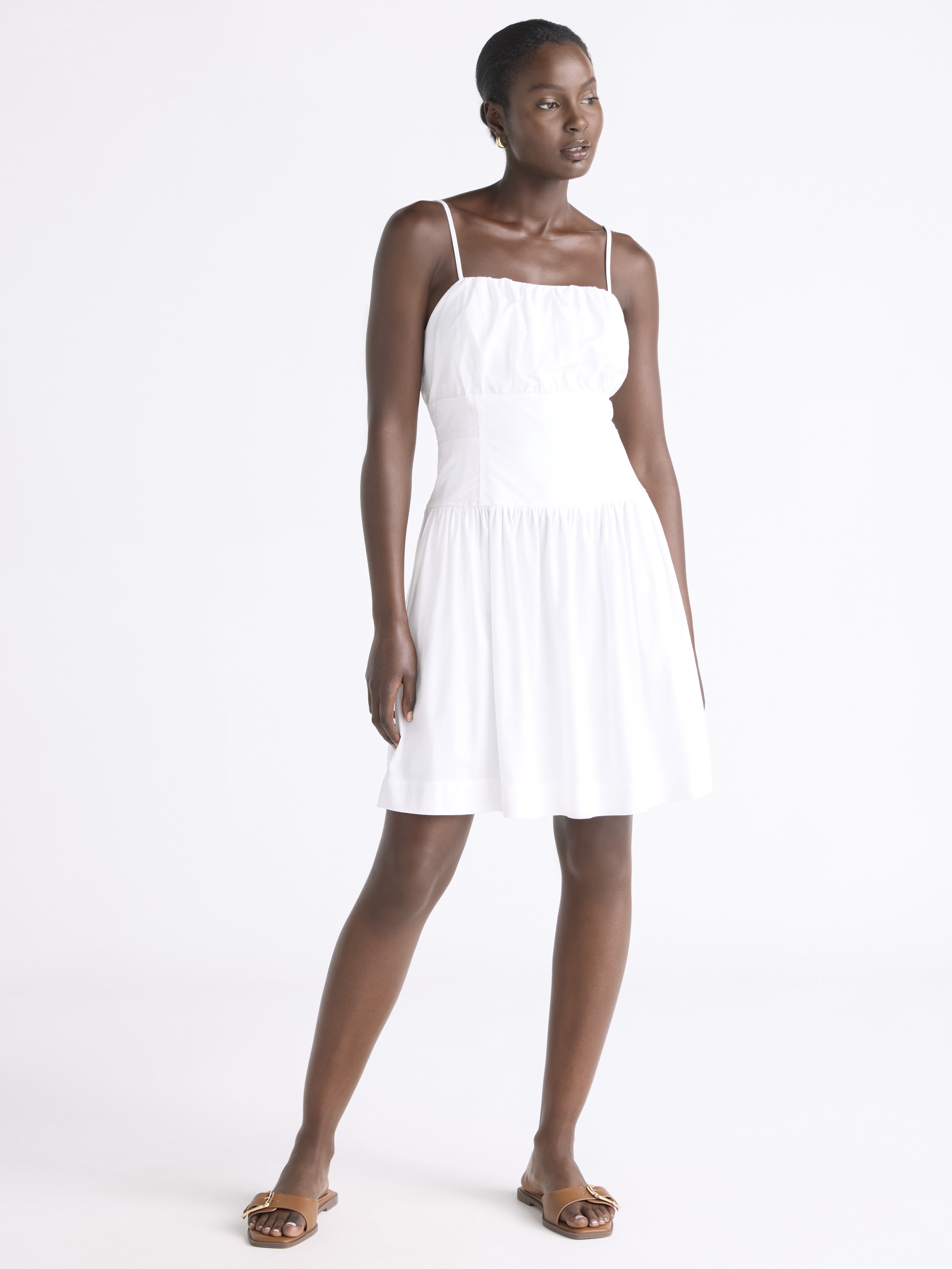 Free Assembly Women's Linen Mini Dress, Sizes XS-XXL