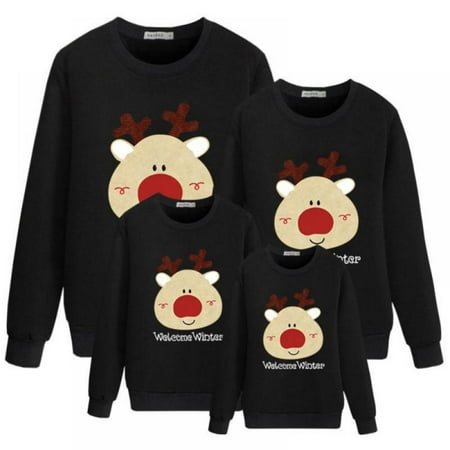 

LOVEBAY Matching Christmas Outfits For Family Christmas Xmas Mom Dad Kids Pullover Top Sweater Christmas Gifts Family Matching Sweater Set