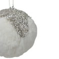 thumbnail image 4 of Northlight 4.25" White and Silver Faux Fur Christmas Ornament, 4 of 4