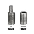 thumbnail image 3 of Uxcell Weld on Barrel Hinges, 64mm x 17.5mm Male to Female Iron Hinge Pin 4 Pairs, 3 of 5