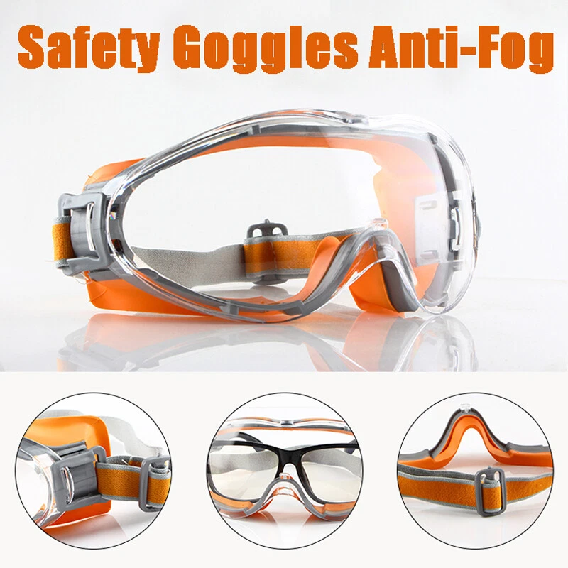 CIRCLE- Safety Goggles Over Glasses Anti Fog Scratch Resistant Eye Protection Adjustable