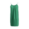 thumbnail image 7 of Lcziwo Women Plus Size Spaghetti Strap Backless Dress Eyelet Summer Beach Sundress Casual Loose Midi House Dress Green,XXXL, 7 of 7