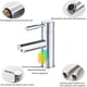 thumbnail image 3 of Basin Tap,faucet Washroom Sink Mixer Taps Single Lever Brass Cold And Hot Water, 3 of 5
