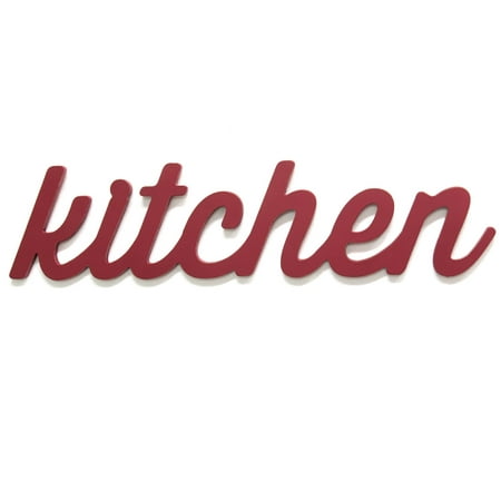 Stratton Home Decor Red Kitchen Wood Word Decor (Best Way To Clean Painted Wood Kitchen Cabinets)
