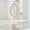 White, variant on Modern Iron Leaf Table Decor with Wooden Base, Minimalist Metal Plant Statue Ornament