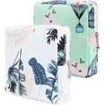 thumbnail image 7 of 2 Pack Sanitary Napkin Storage Bag, Menstrual Pad Tampon Zipper Bags Portable Small Items Storage Pouch Feminine Menstruation First Period Bag for Teen Girls Women Ladies (Leafs Grids), 7 of 7