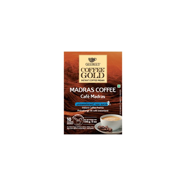 GEEBEES Unsweetened Madras Instant Coffee, 5 oz