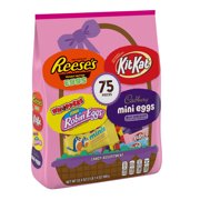 Hershey Chocolate Assortment, Easter Candy Treats Bulk Variety Bag, 33.4 oz (75 Pieces)