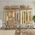 thumbnail image 4 of VIPEK V50 Extra Large Portable Closet Rack Bedroom Armoire Freestanding Wardrobe Closet, Heavy Duty Clothes Rack Multi-Functional Metal Clothing Rack for Hanging Clothes, Max Load 1300lbs, Gold, 4 of 9