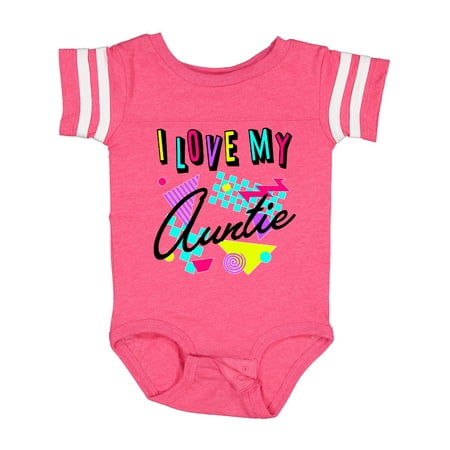

Inktastic I Love My Auntie- 80s Retro Style Gift Baby Boy or Baby Girl Bodysuit