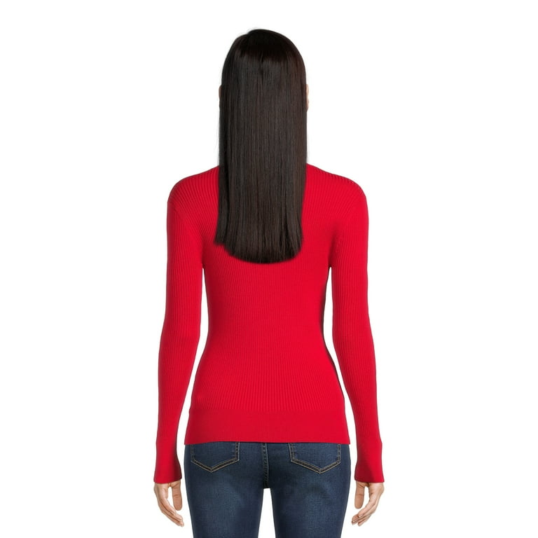 Time and Tru Women s Ribbed Knit Turtleneck Sizes XS XXXL Walmart