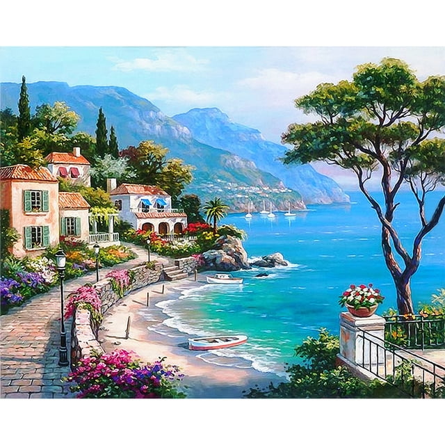 Moyic DIY 5D diamante pintura paisaje colorido punto de cruz pantalla bordado arte decoración arte imagen hogar Oficina Artesanía Moyic JJ12203-00