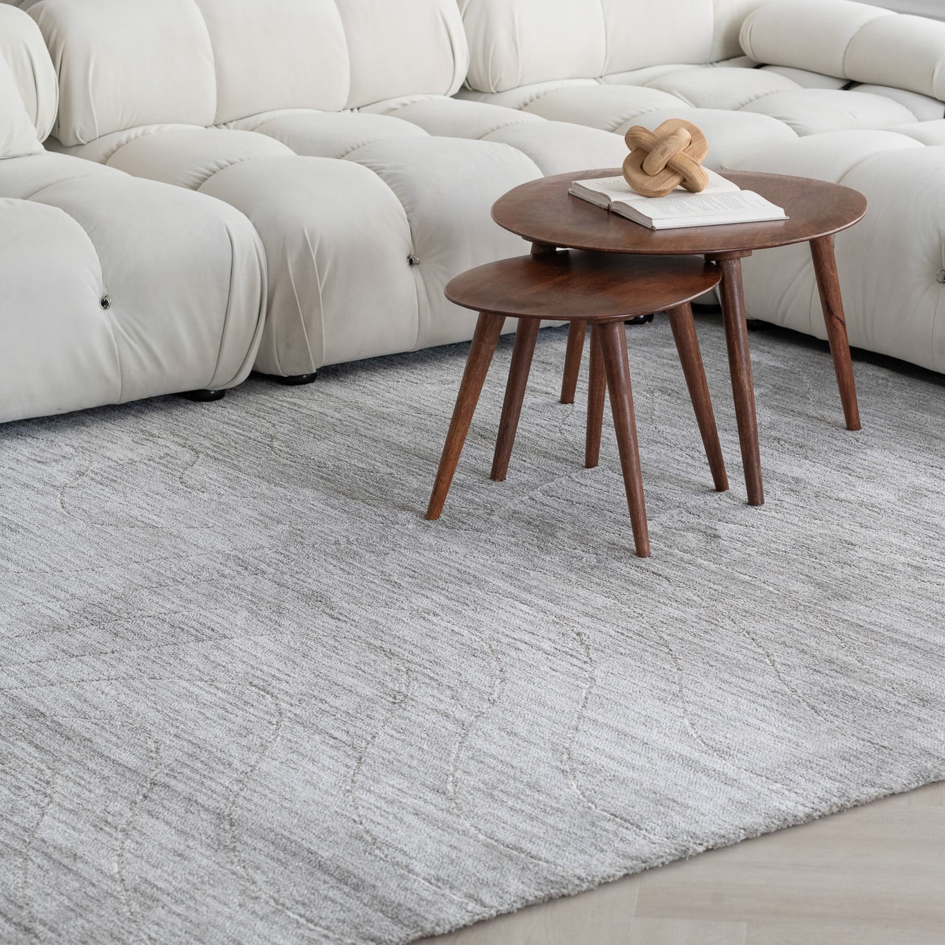 Tapis d'interieur abstrait Rug Branch Casa, gris, moderne - Salon, chambre, salle a manger et cuisine<br>